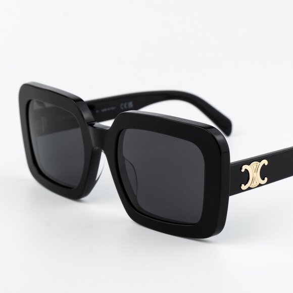 Celine TRIOMPHE Women Sunglasses Black Square CL40304U 01A NEW AUTHENTIC - Picture 5 of 13